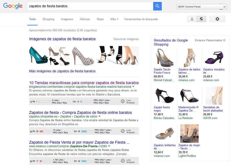 captura posicionamiento web ejemplos