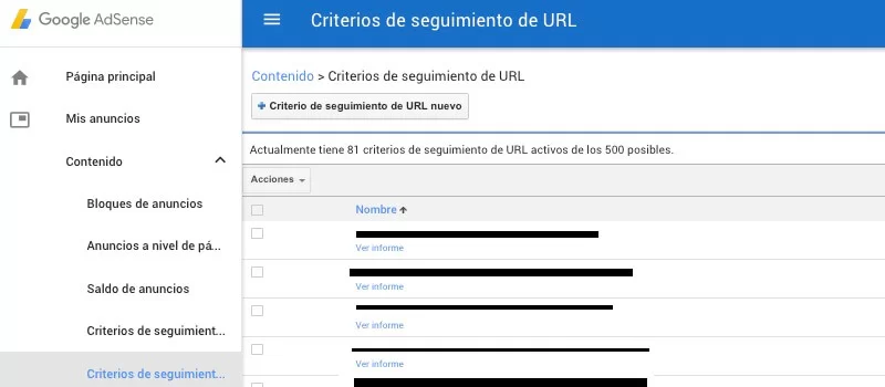criterios seguimiento url