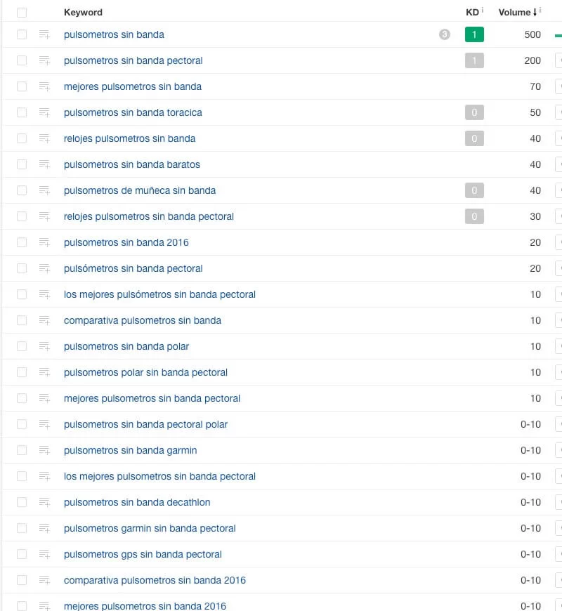 ejemplo busqueda pulsometros
