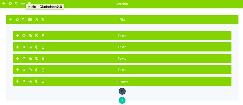 pie de pagina divi builder