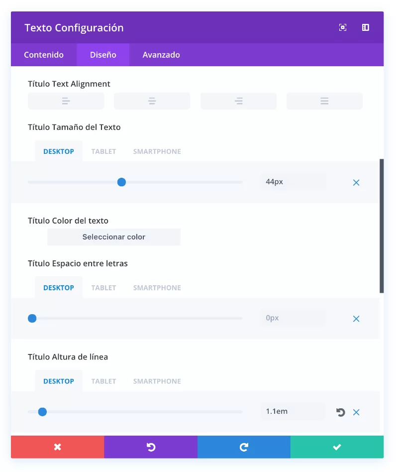 ajustes responsive divi builder