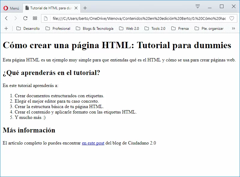 ejemplo minimalista web
