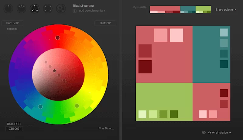 paleta colores