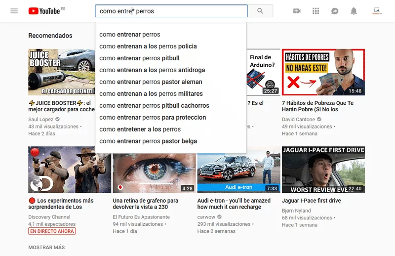 ejemplo autocompletar buscador youtube