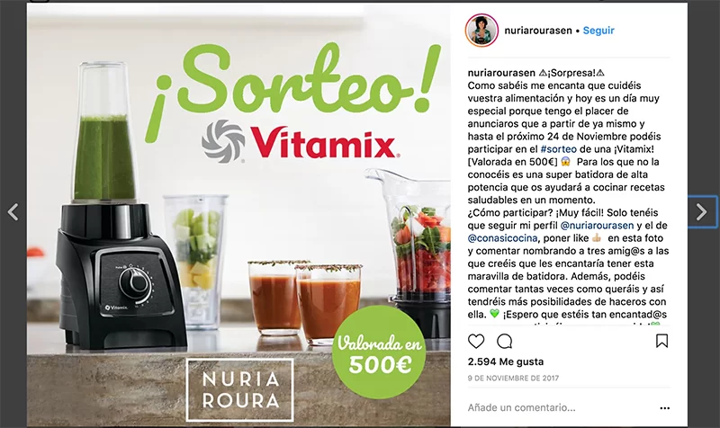 sorteo instagram