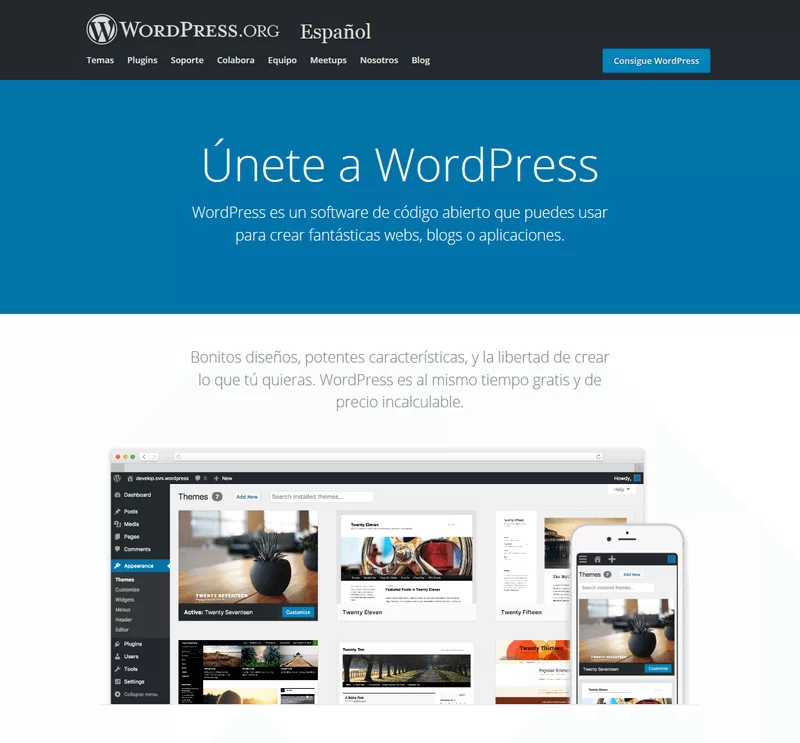 web wordpress org espanol