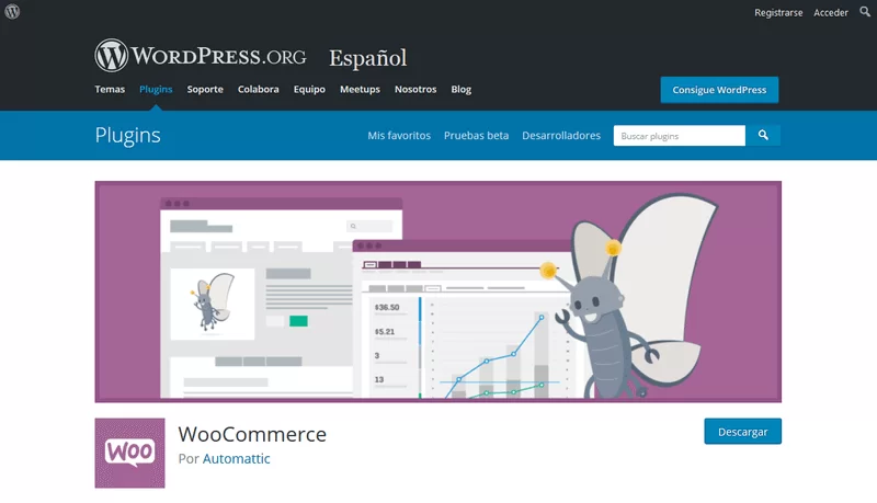 woocommerce en repositorio WordPRess