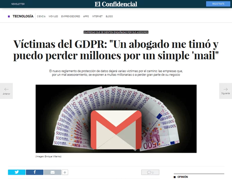 victimas timos rgpd