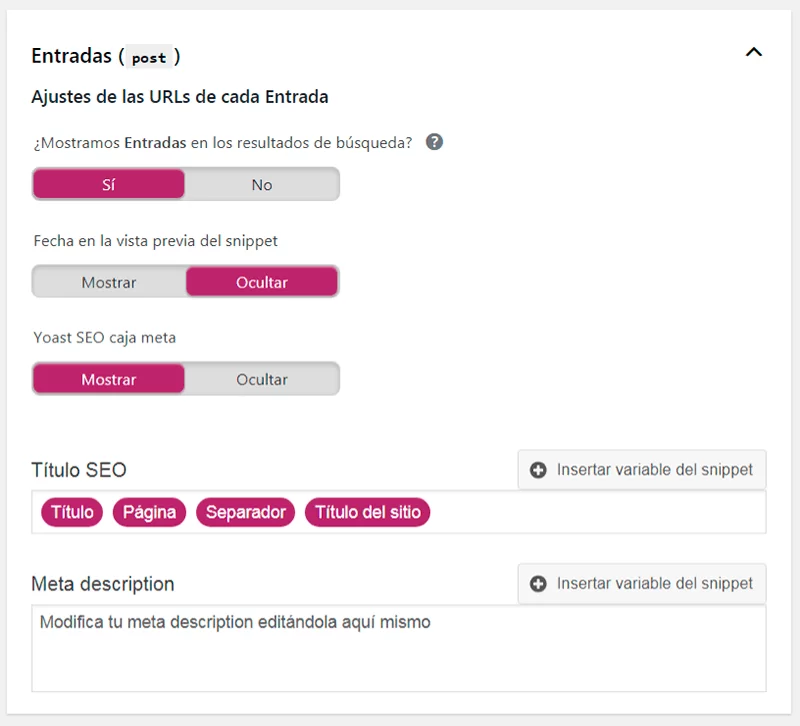 apariencia en buscador yoast