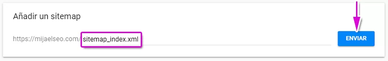 enviar mapa xml a search console