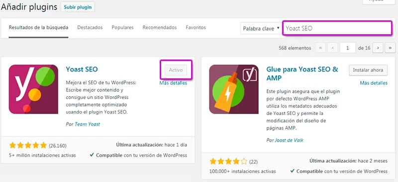instalacion plugin yoast seo wordpress