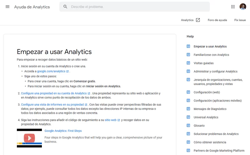 pasos crear cuenta analytics
