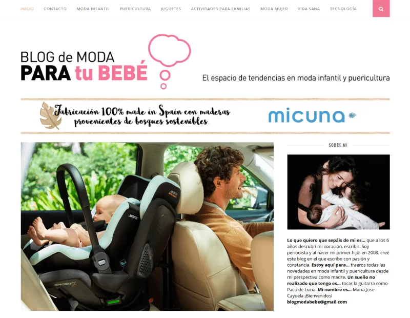 ejemplo blog moda bebes