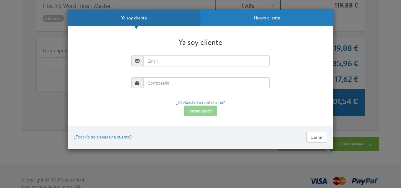 cliente lucushost