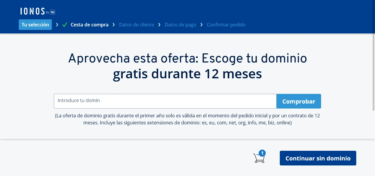 contratar dominio ionos