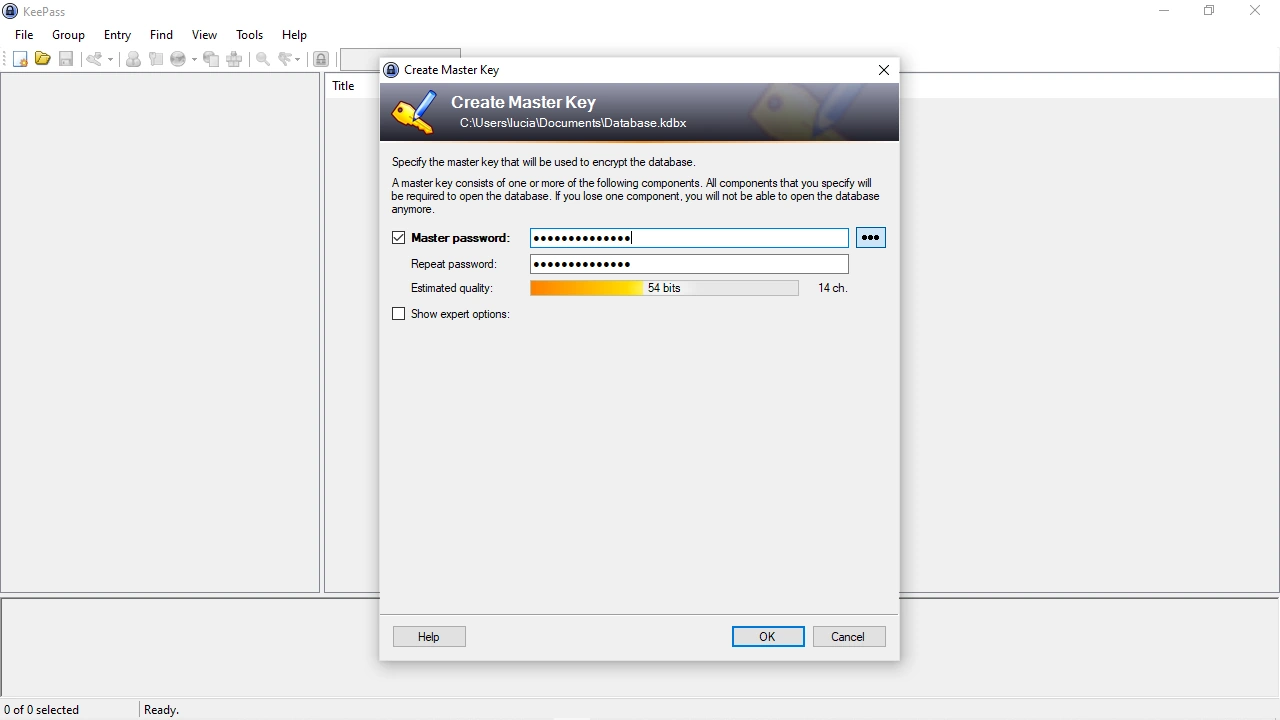keepass generar contrasena