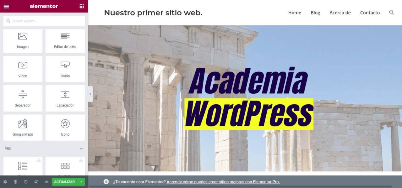 landing page elementor