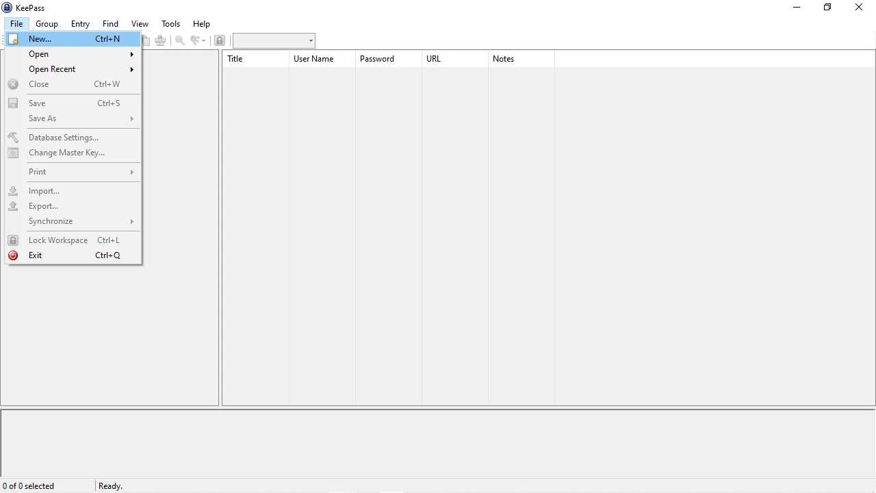 nueva contrasena keepass