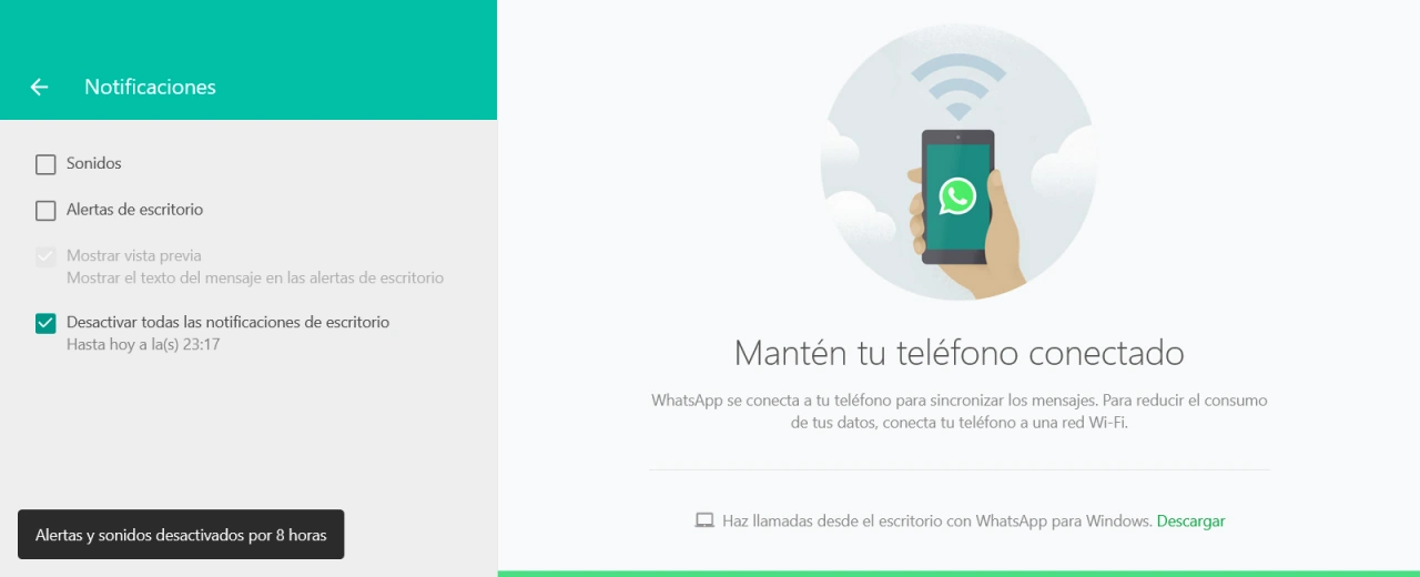 silenciar whatsapp