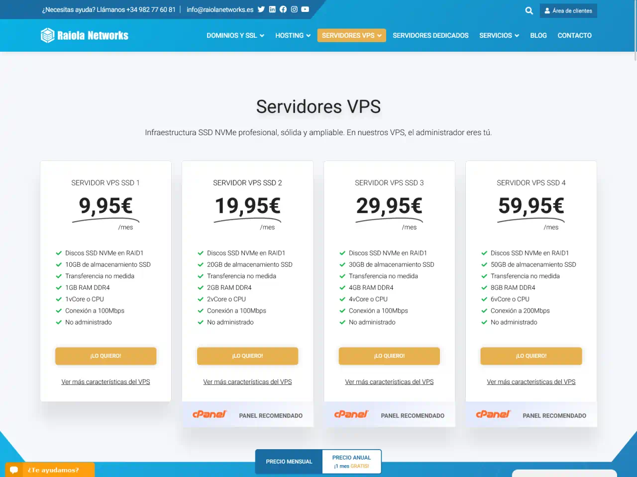hosting vps raiola networks