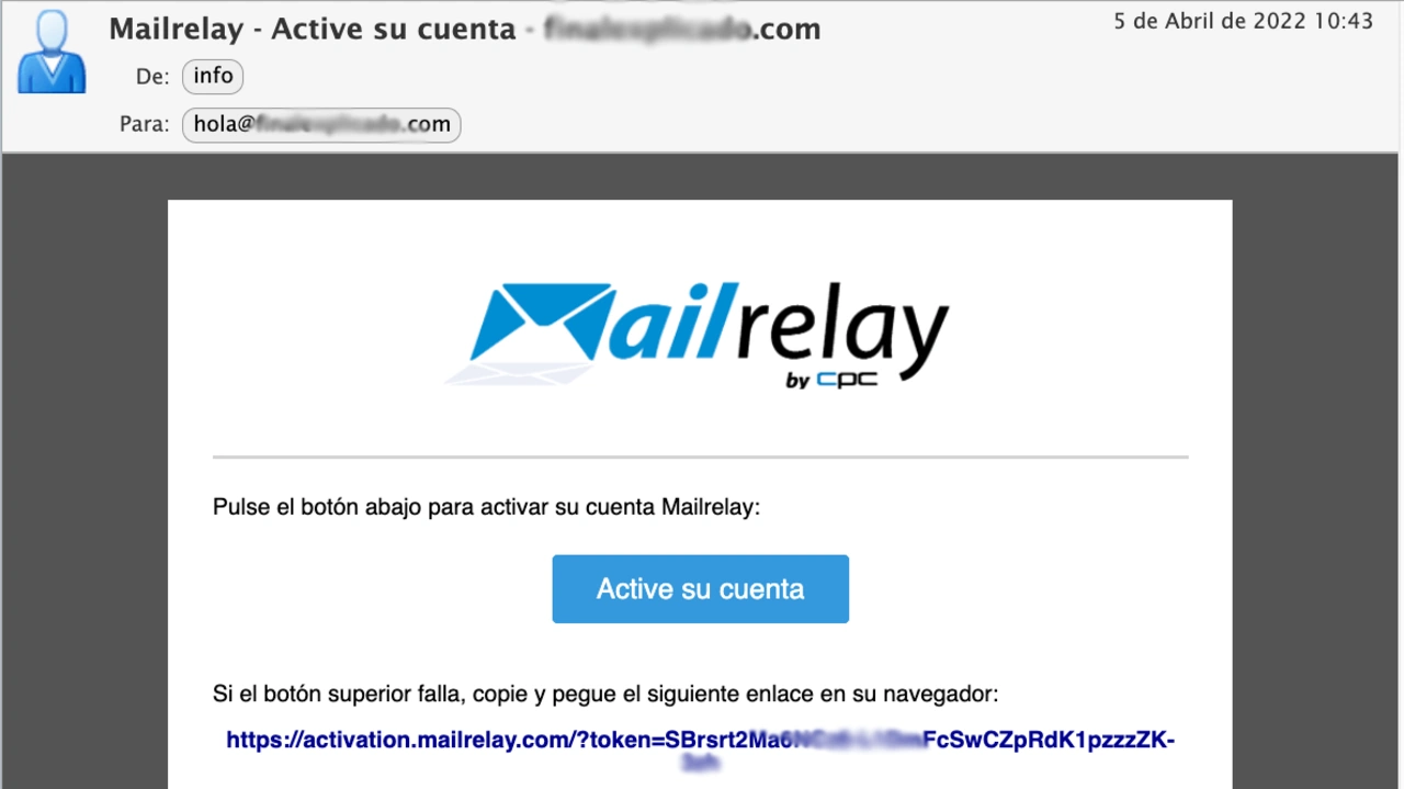 activar mailrelay