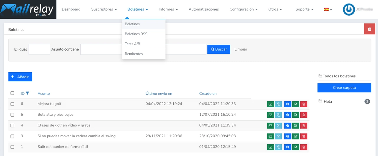 enviar mailrelay