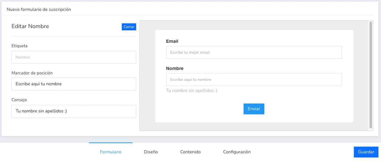 mailrelay formulario