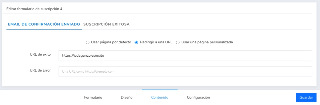 formulario contacto mailrelay
