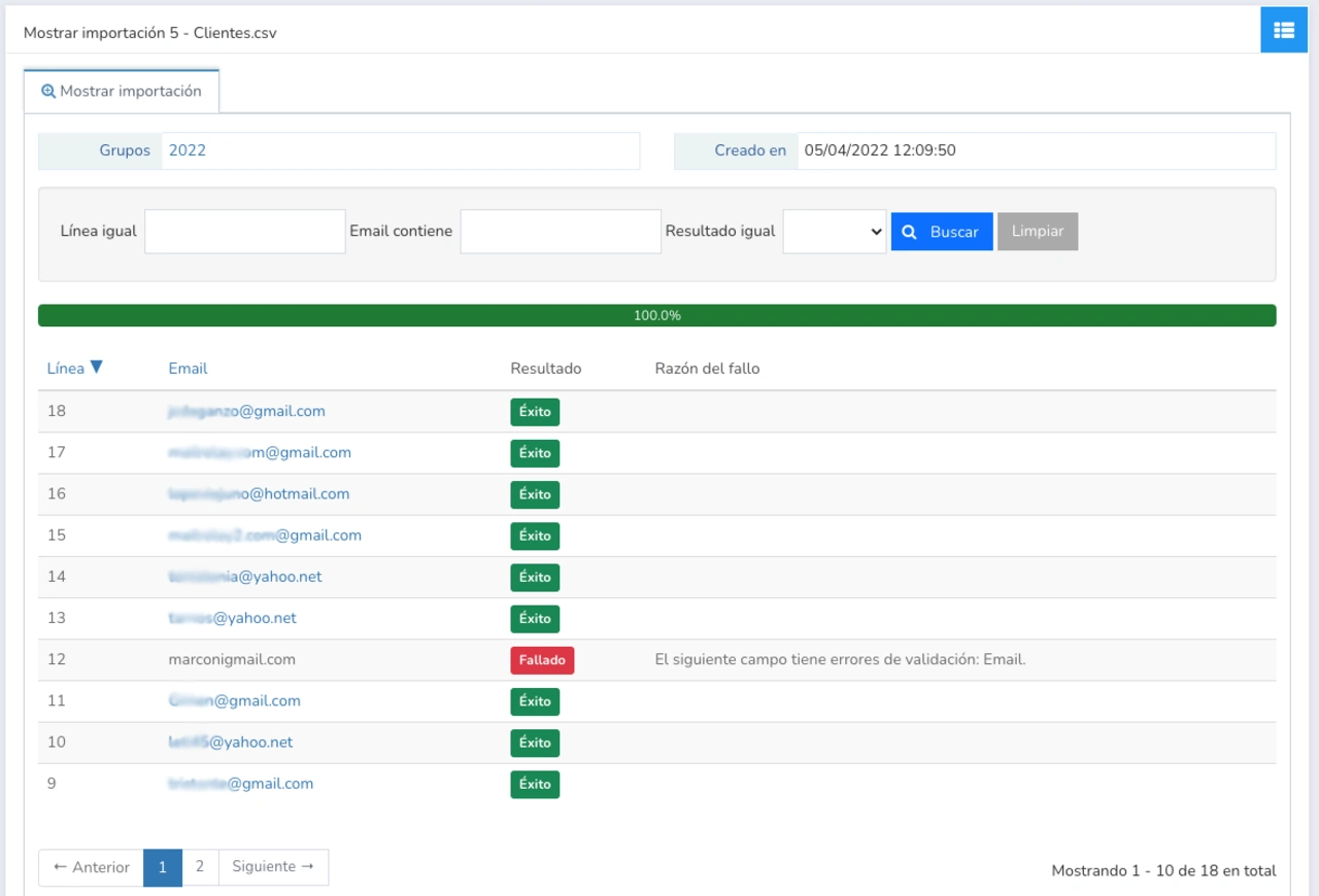 importar mailrelay contacto