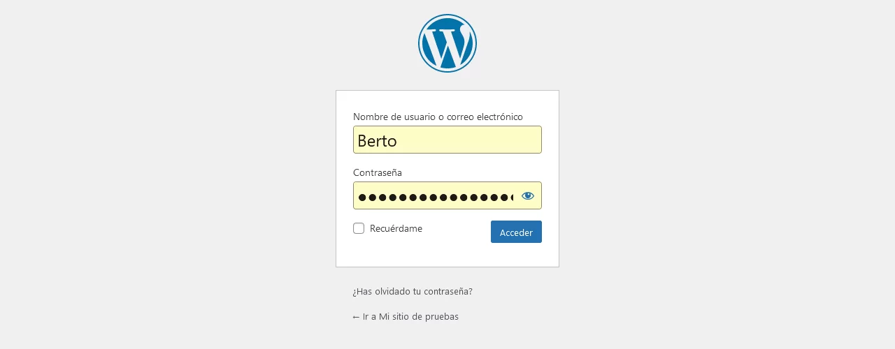 acceder wordpress campp