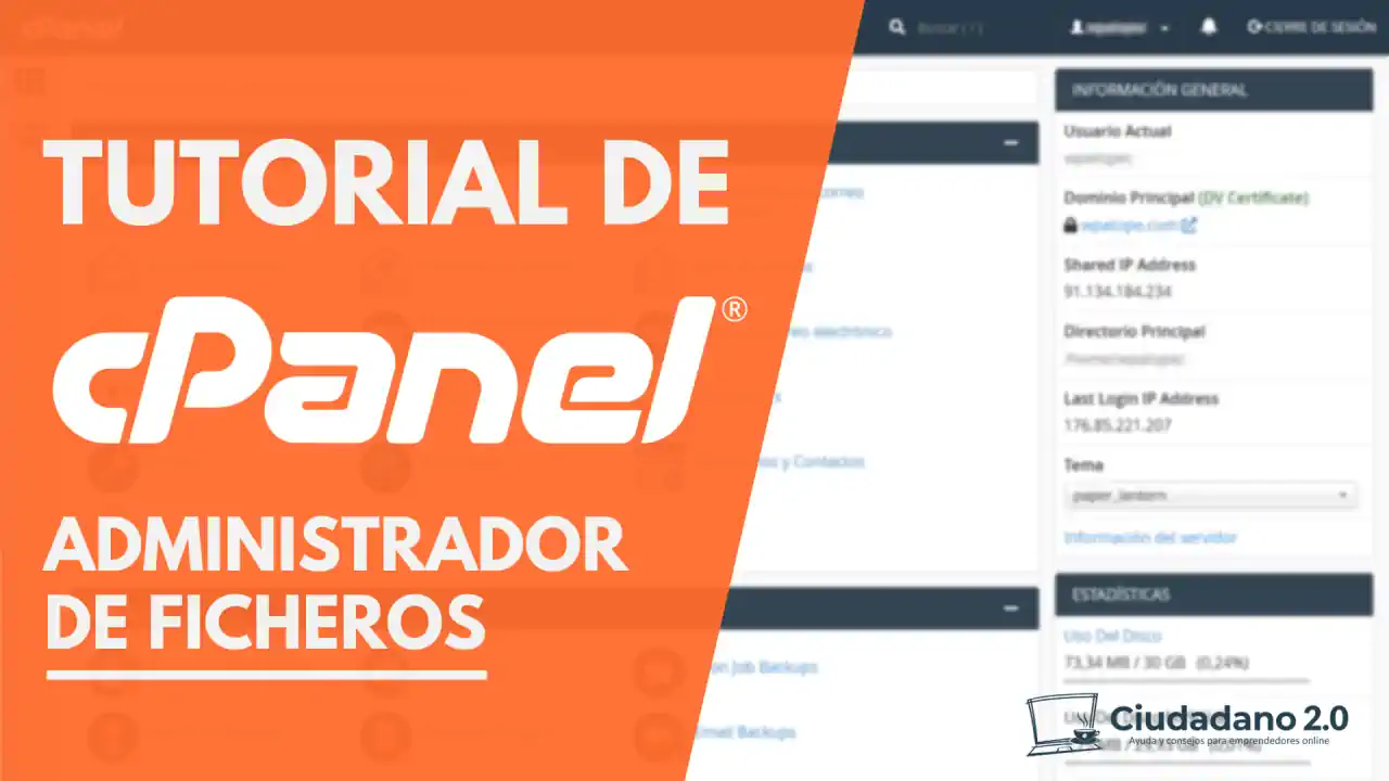 administrador ficheros cpanel
