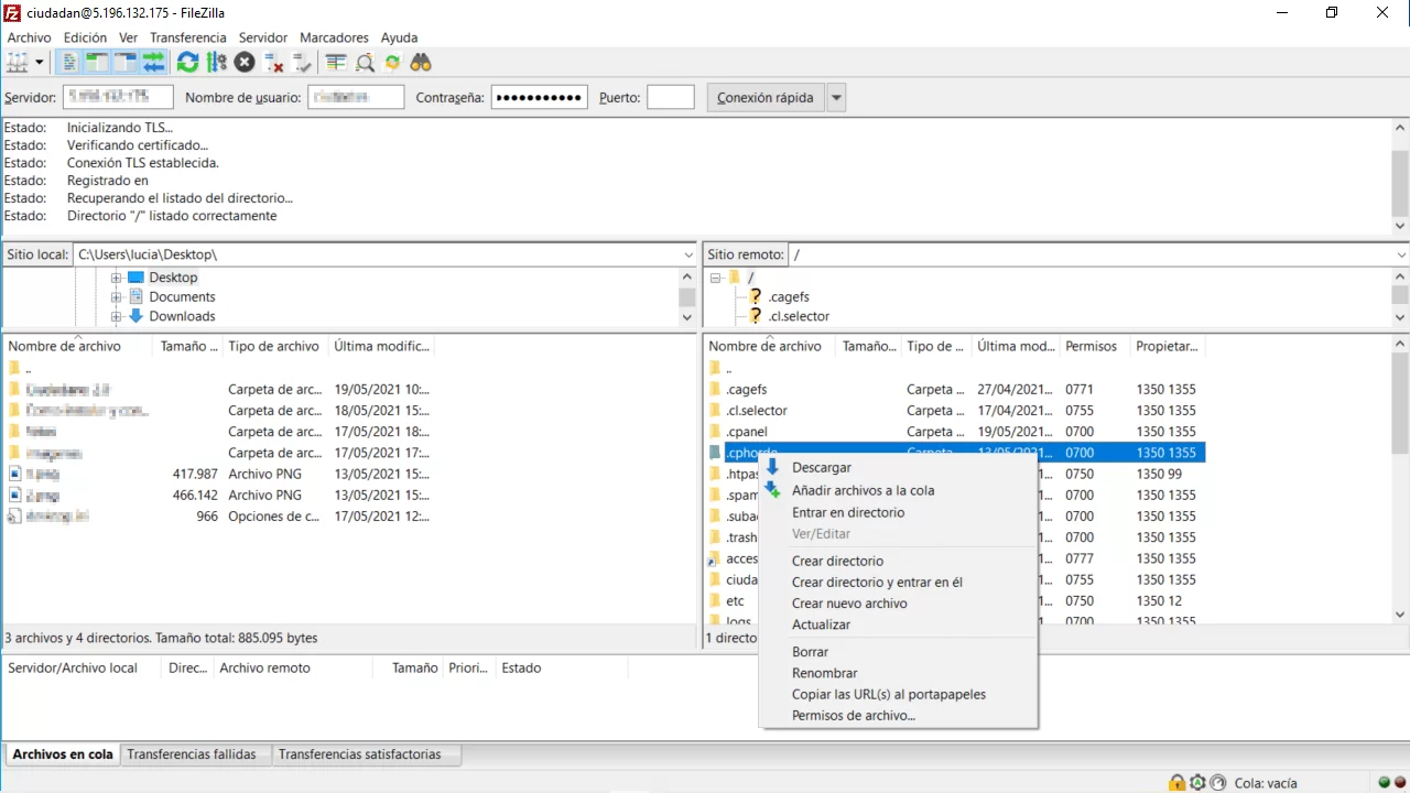 ajuste cpanel