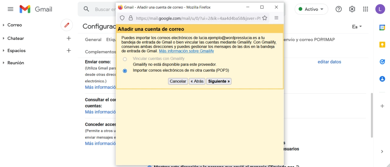 anadir correo gmail