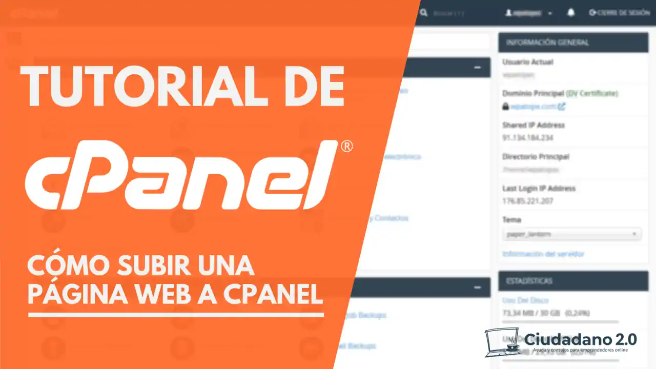 como subir pagina web cpanel
