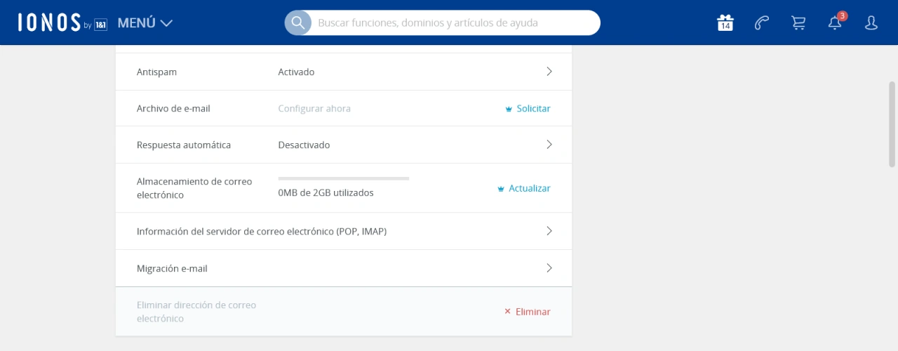 configuracion ionos outlook