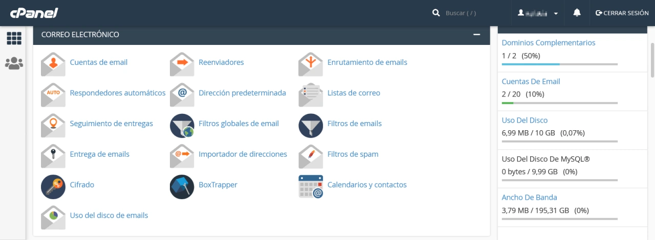 cpanel correo gmail