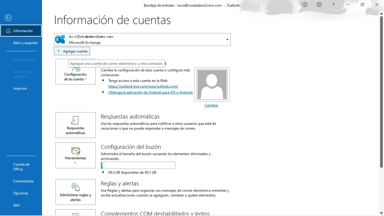 cuenta outlook
