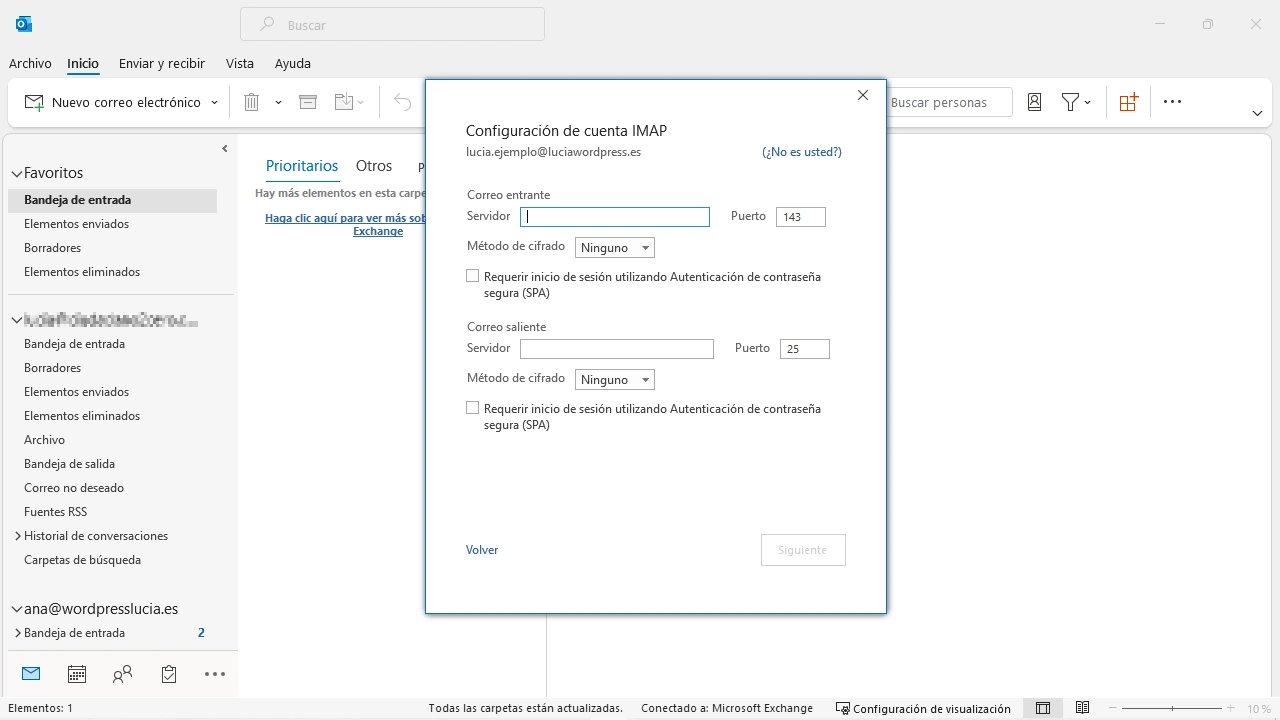 datos correo outlook