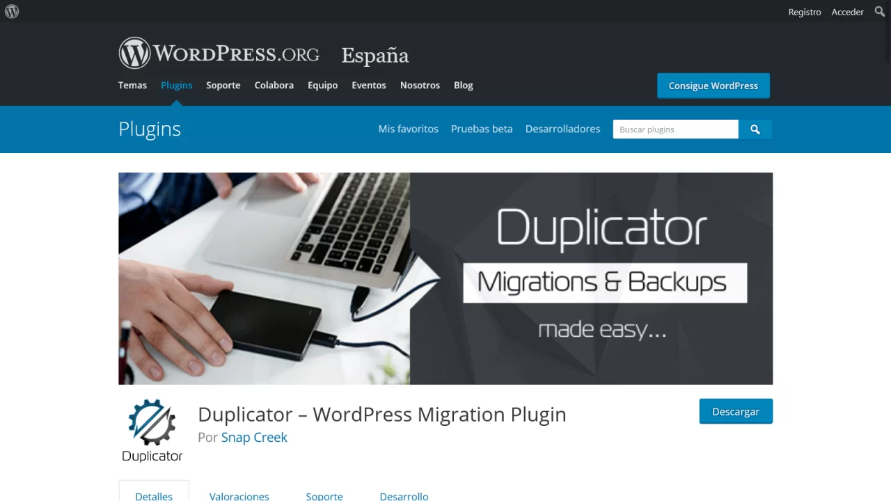 duplicator plugin