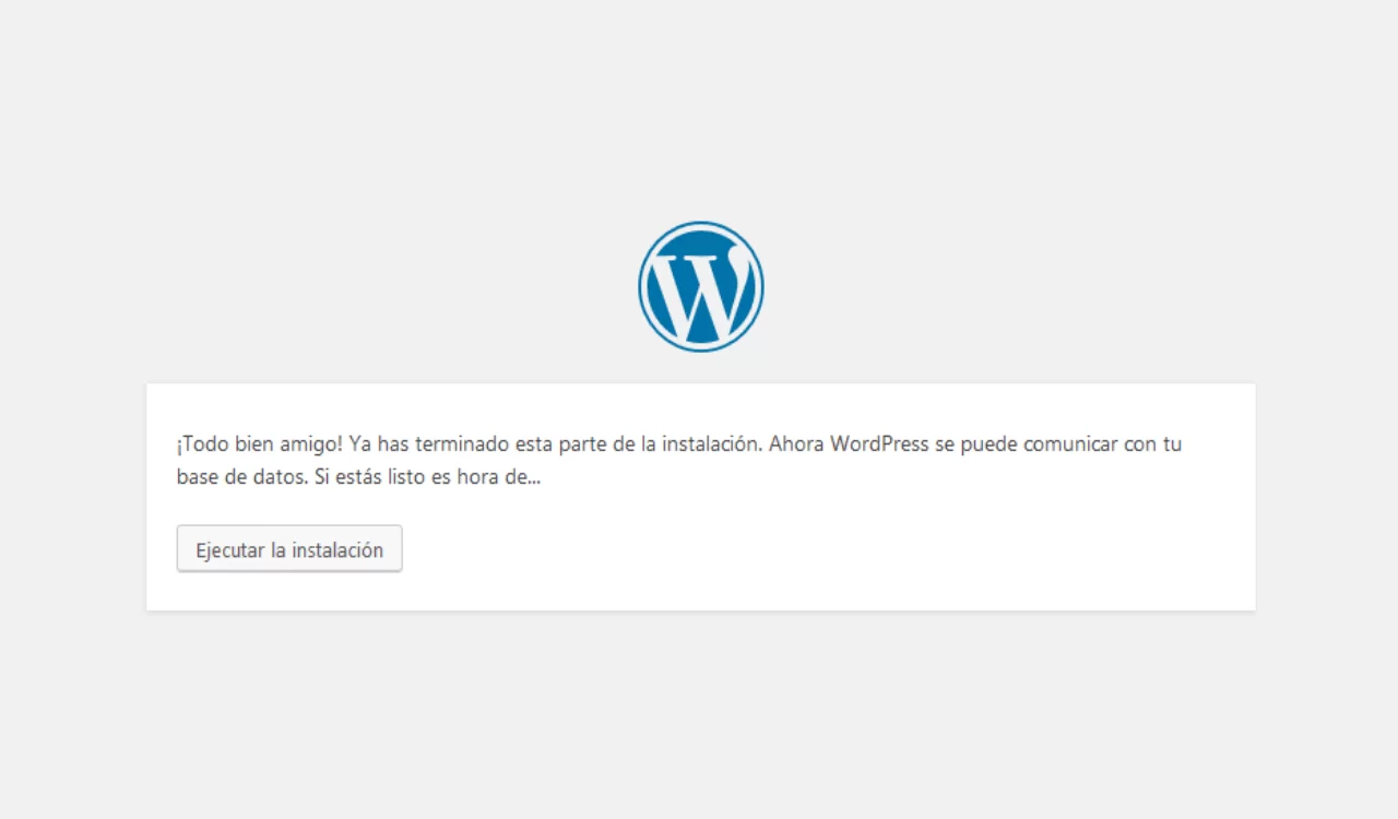 ejecutar wordpress instalarcion