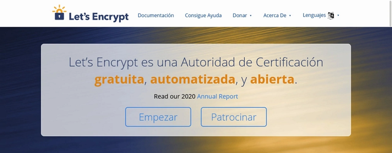 portada web Let's Encrypt
