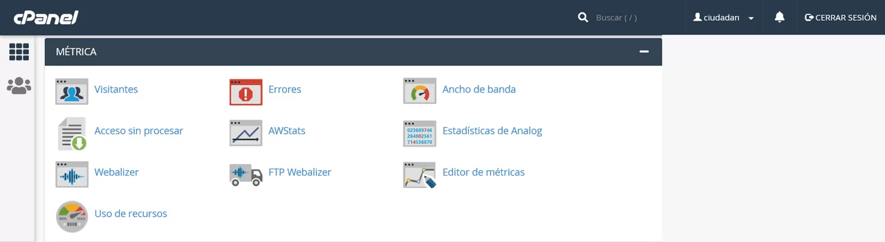 metrica cpanel