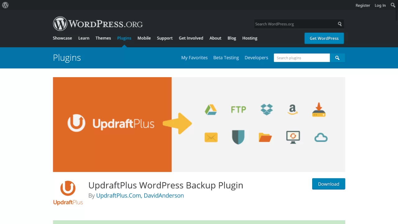 updraftplus plugin