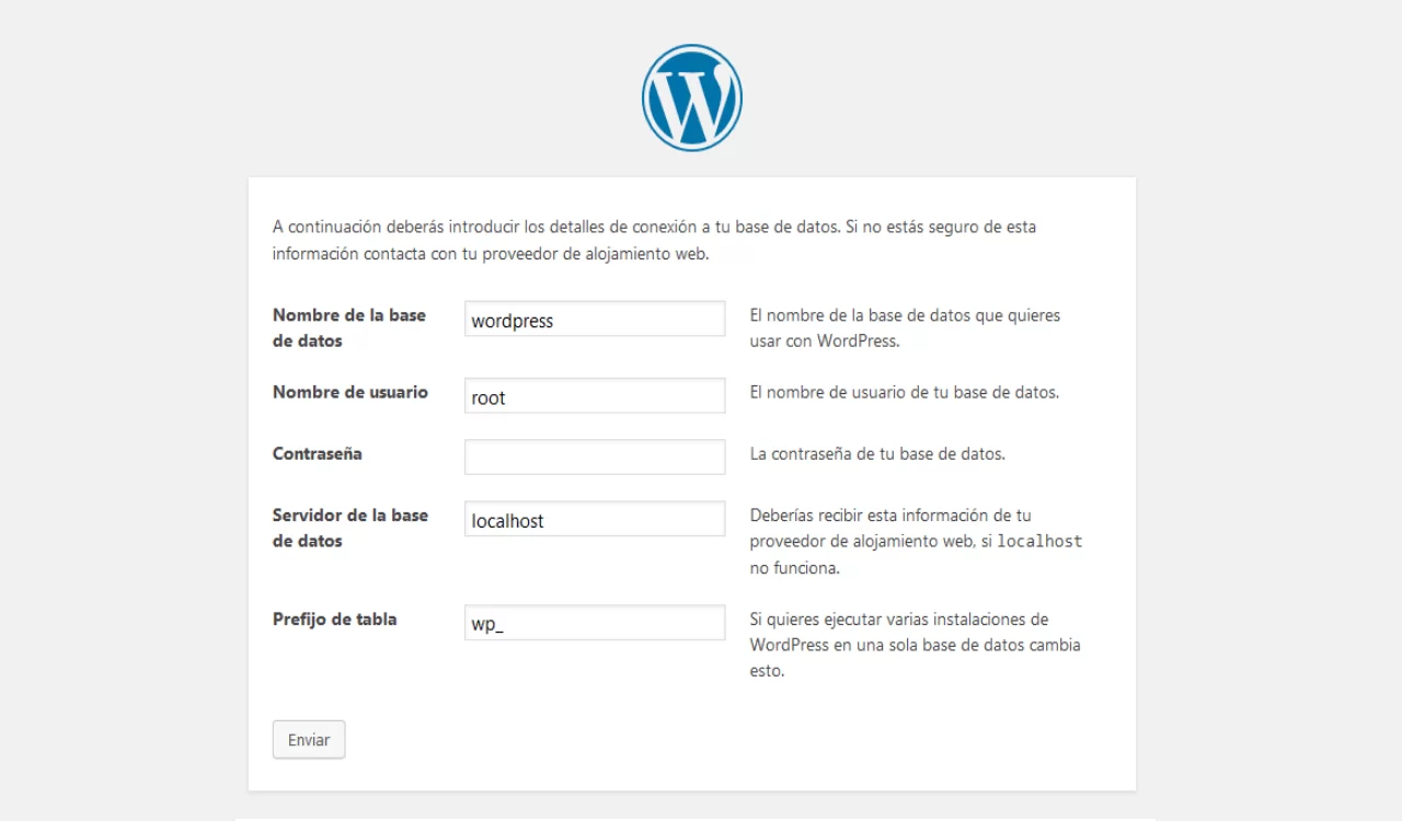 wordpress instalar