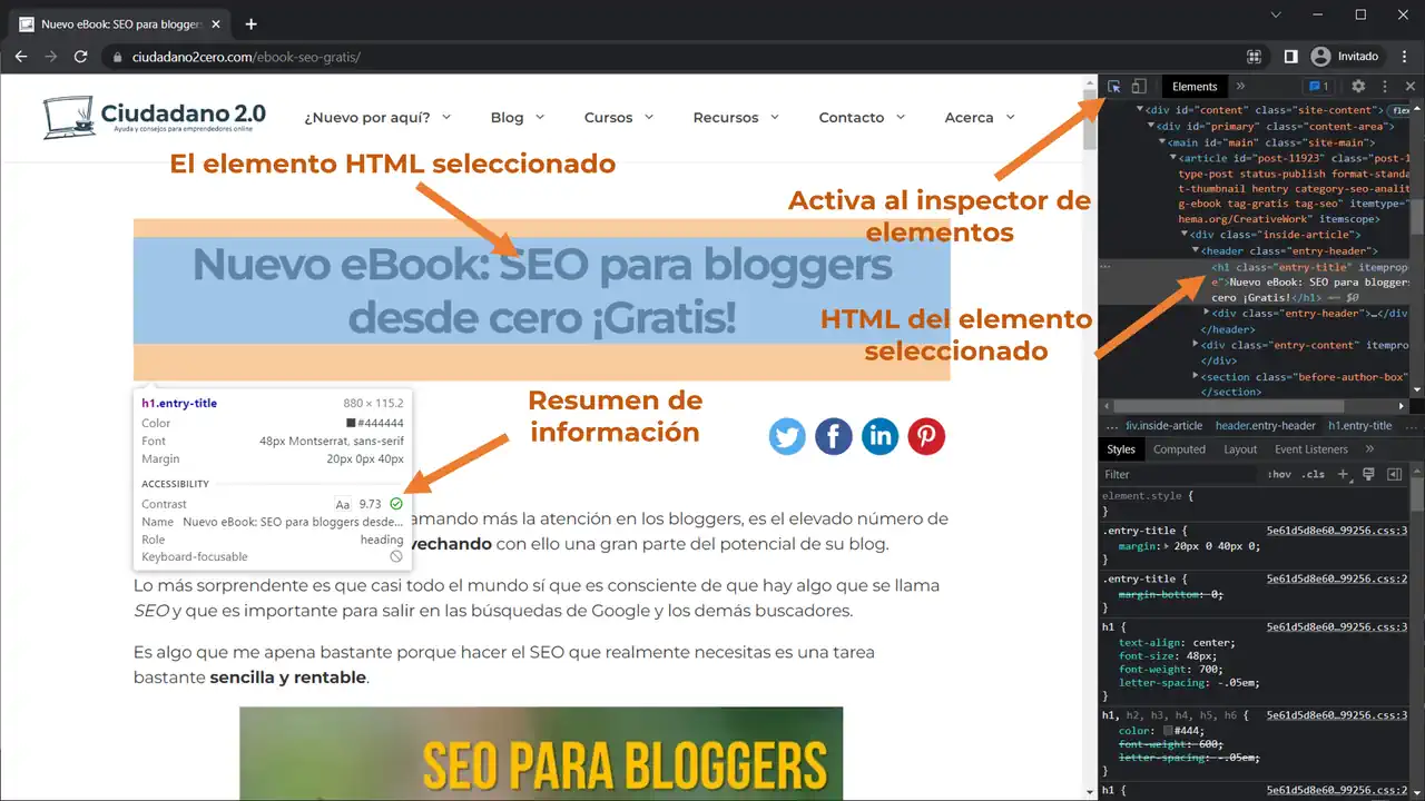 inspector elementos chrome