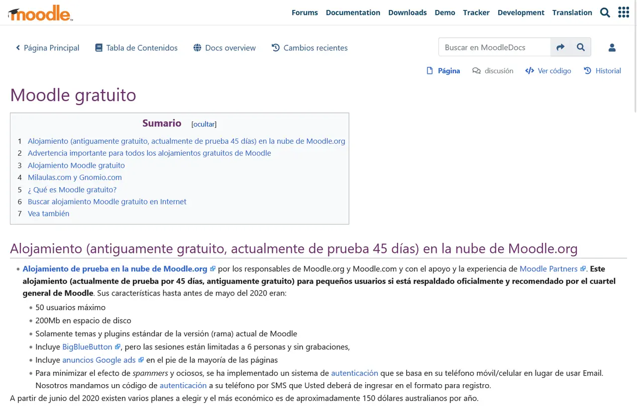 hosting gratis moodle