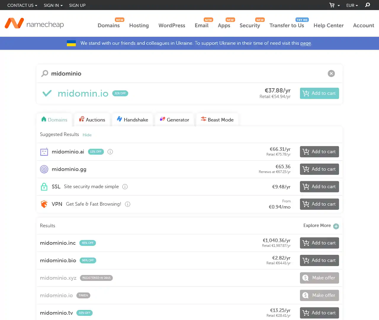 buscador dominios namecheap