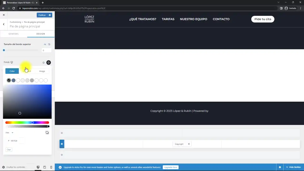 El personalizador de WordPress