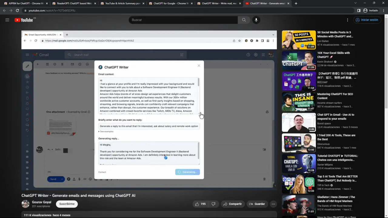 ejemplo chatgpt writer