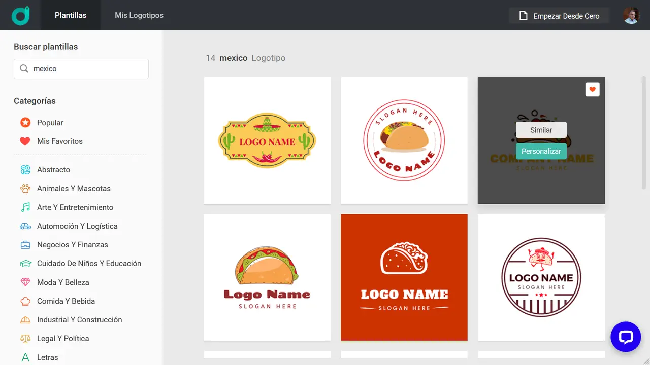 personalizar logo designevo